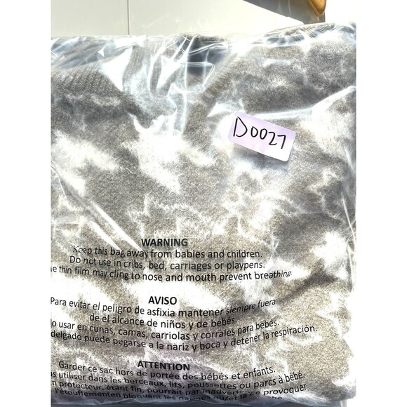 NWT Dreamers By Debut Boutique Taupe Houndstooth Sweater Super Soft Women's Sz L - Picture 11 of 11